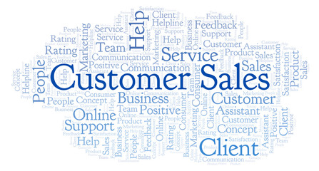 Customer Sales word cloud.