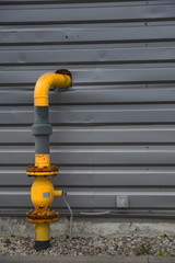 yellow heating gas pipe 