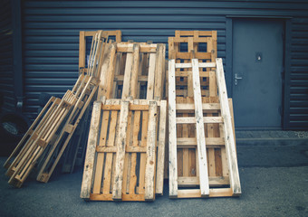 lot of wood pallet 