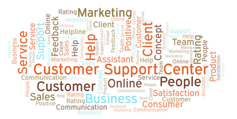 Fototapeta premium Customer Support Center word cloud.