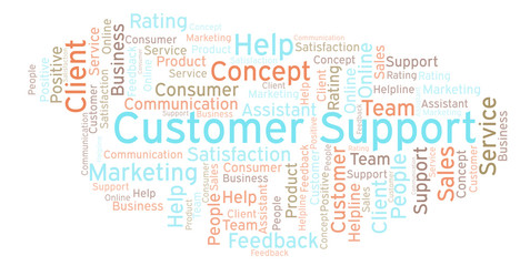 Fototapeta premium Customer Support word cloud.