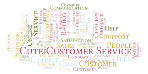 Cute Customer Service word cloud.