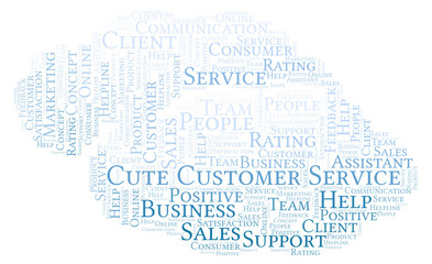 Cute Customer Service word cloud.
