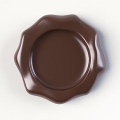チョコレート色のシーリングワックスのイラストCG