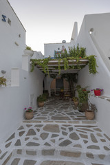 Idyllische Gasse Naxos Chora Griechenland