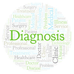 Fototapeta premium Diagnosis word cloud.