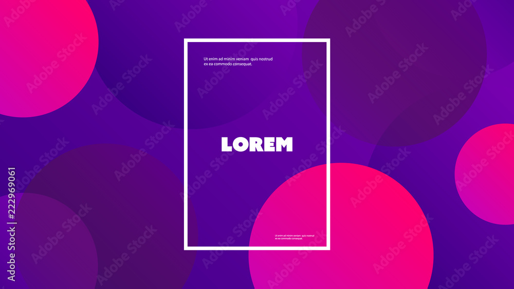 Wall mural abstract colorful minimal geometric pattern background design, gradient shapes - vector illustration