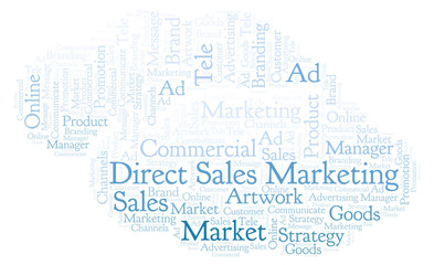 Fototapeta na wymiar Word cloud with text Direct Sales Marketing.