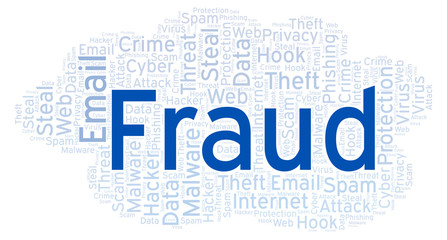 Obraz premium Fraud word cloud.