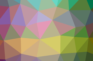 Obraz premium Illustration of green abstract polygon elegant multicolor background.