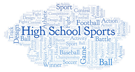 High School Sports word cloud.