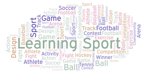 Learning Sport word cloud.