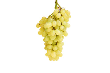 White bunch of grape on isolated white background