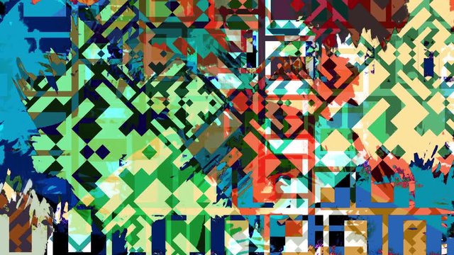 Tribal looped background with navajo ornaments. Ethnic pattern. Watercolor effect.