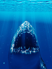 3d rendered illustration of a shark 