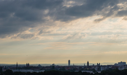 Nürnberger Skyline Morgendämmerung