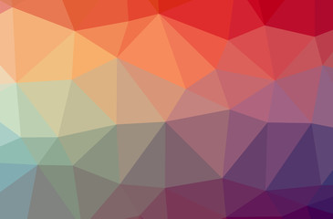 Illustration of red abstract low poly elegant multicolor background.
