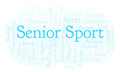 Fototapeta premium Senior Sport word cloud.