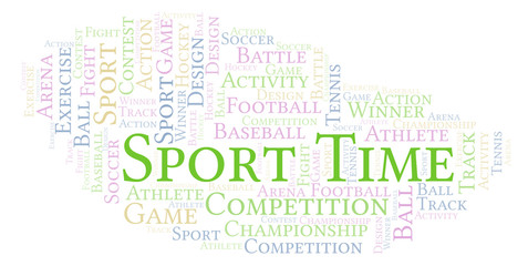 Fototapeta premium Sport Time word cloud.