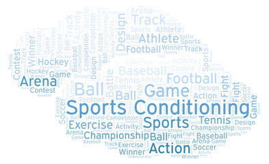 Obraz premium Sports Conditioning word cloud.