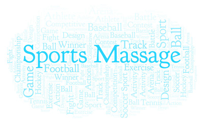 Sports Massage word cloud.