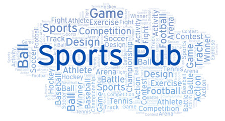 Sports Pub word cloud.
