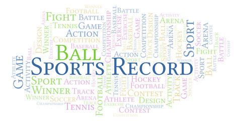 Sports Record word cloud.