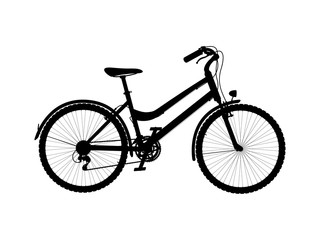 Vector silhouette of city bike
