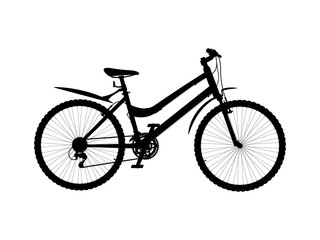 Vector silhouette of city bike