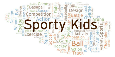 Sporty Kids word cloud.