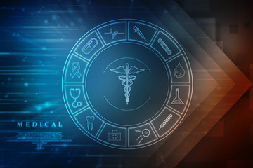 2d illustration Health care and medical logo 
