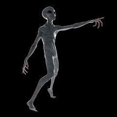 3d rendered illustration of a humanoid alien