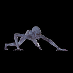 3d rendered illustration of a humanoid alien