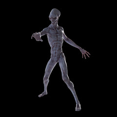 3d rendered illustration of a humanoid alien