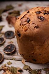 Panettone. Italian traditional christmas