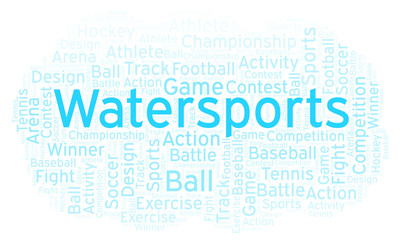 Obraz premium Watersports word cloud.