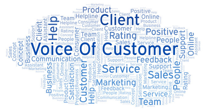 Voice Of Customer word cloud.