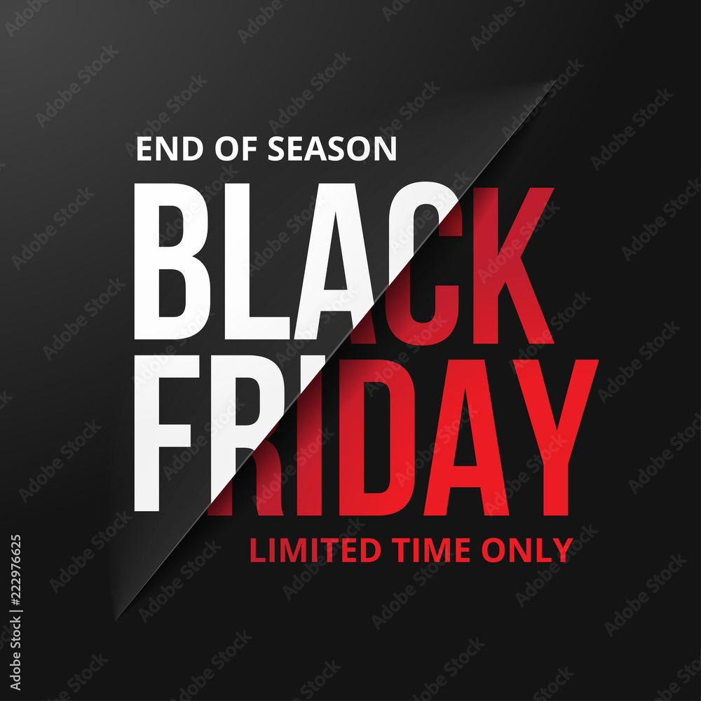 Wall mural Black friday sale banner. Vector illustration