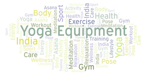 Yoga Equipment word cloud.