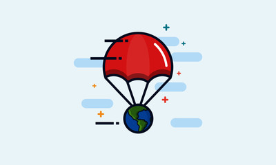 Parachute with Planet Earth Delivery Protection Concept