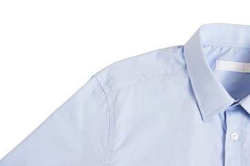 Stacked neat blue shirt