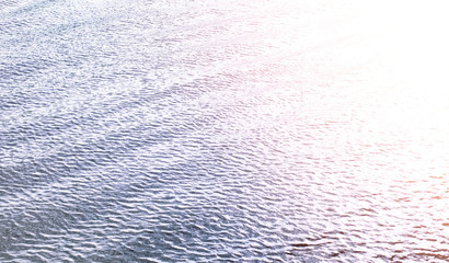 Landscape lake. Texture of water. The lake is at dawn. The mouth