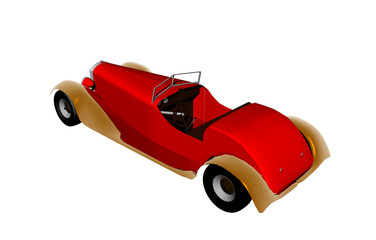 Roter Oldtimer Cabriolet