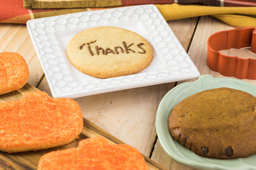 Assorted cookies for Thanksgiving holiday.