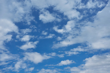 Clouds and blue sky space for text and background.  