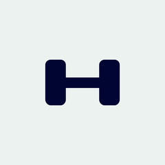 hantel icon, vector illustration. flat icon