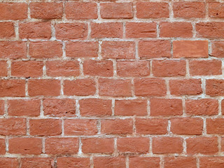 Brick wall of Moscow Kremlin, close-up