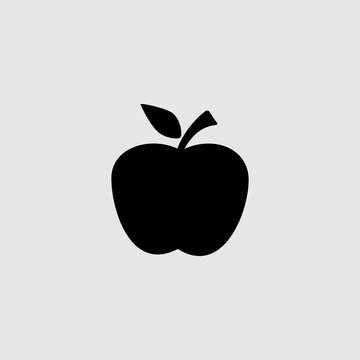 Black apple vector illustration