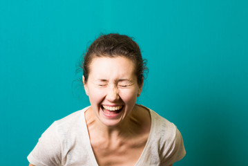 beautiful brunette girl much fun