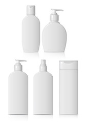 Set of Realistic cosmetic bottle
